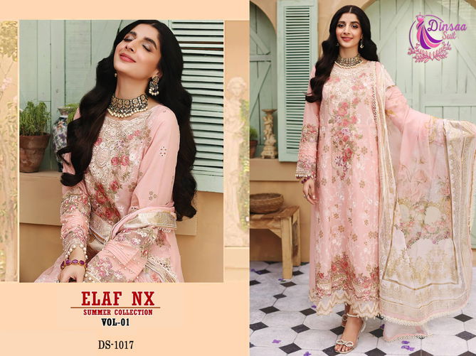 ELAF VOL 1 Dinsaa Suit Wholesale Cotton Pakistani Dress Material Catalog